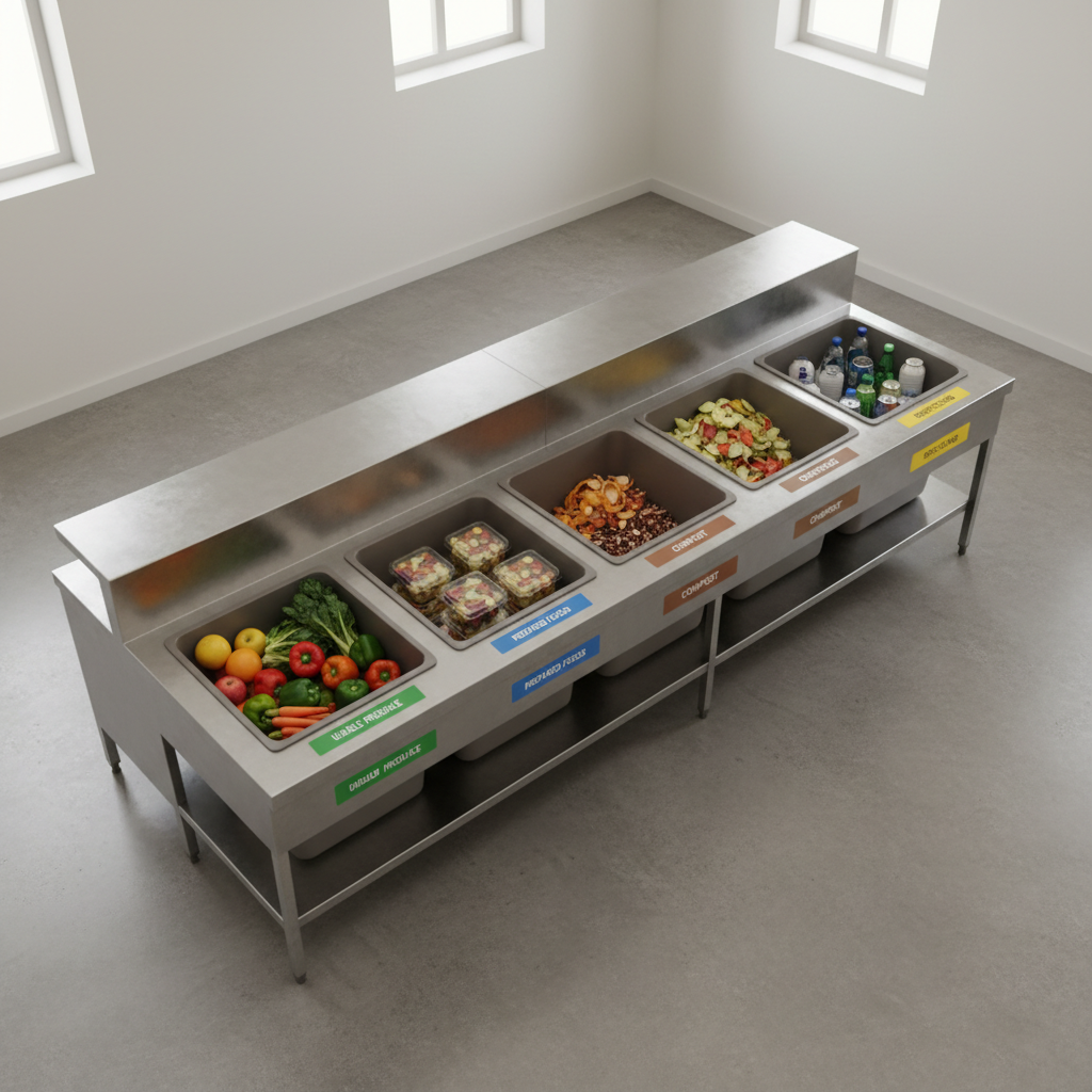 Food rescue sorting station